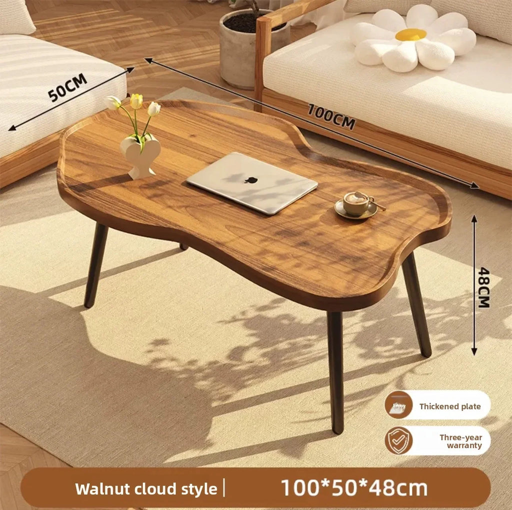 Multi-functional Cloud coffee table living room home sofa side table modern table sturdy and durable Oasis Select Walnut 100