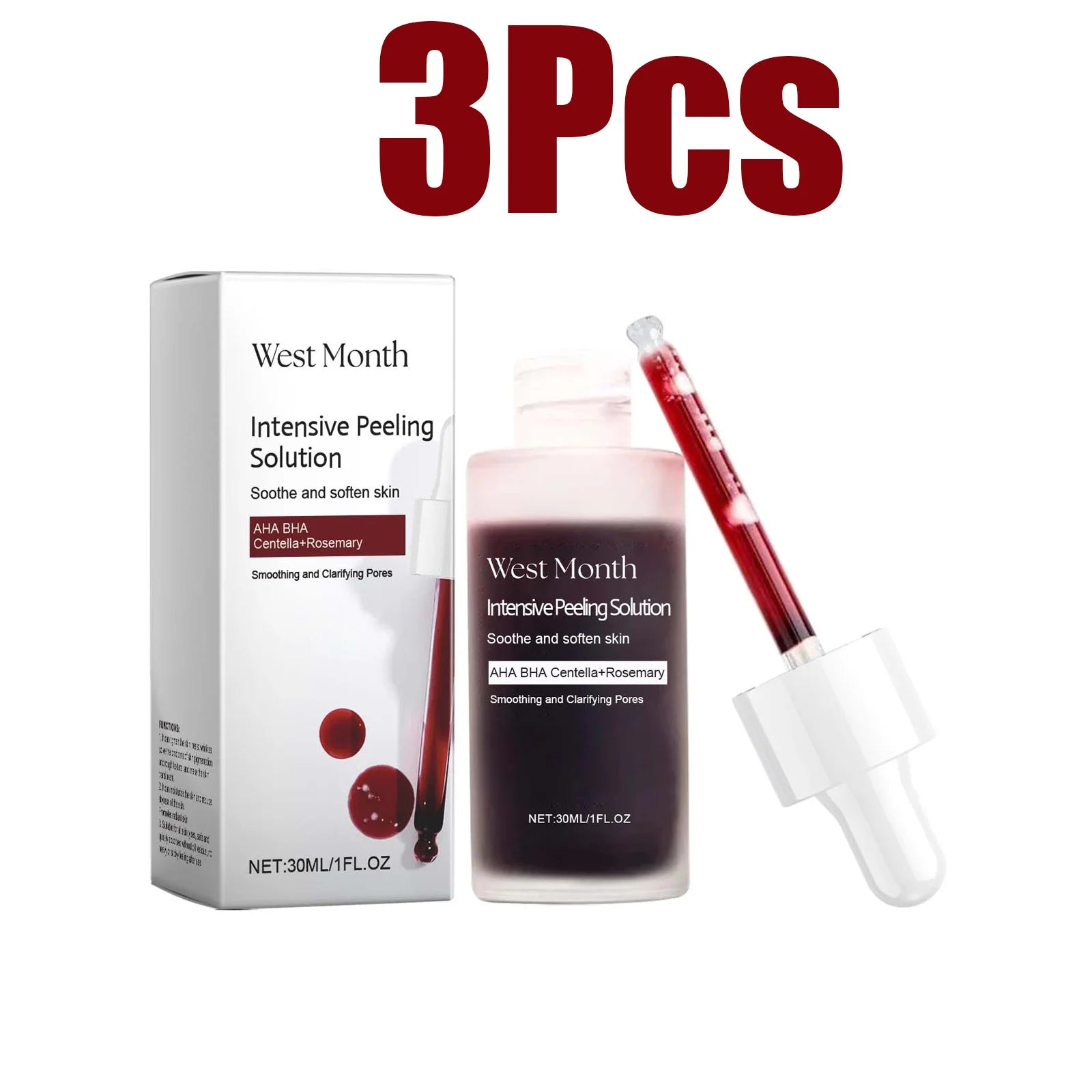 Salicylic Acid AHA Peeling Face Serum – Acne & Pore Refining Exfoliating Face Serum Oasis Select 3 x 30ml Boxed