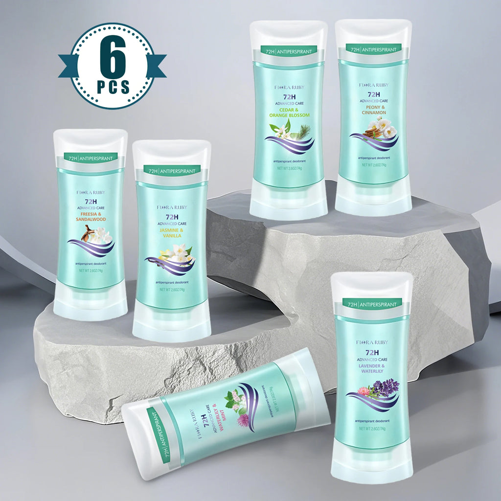 Flora Ruby Deodorant Stick, Deodorant Balm, 72 hours Long lasting and refreshing, Floral fragrance Natural Formula Oasis Select