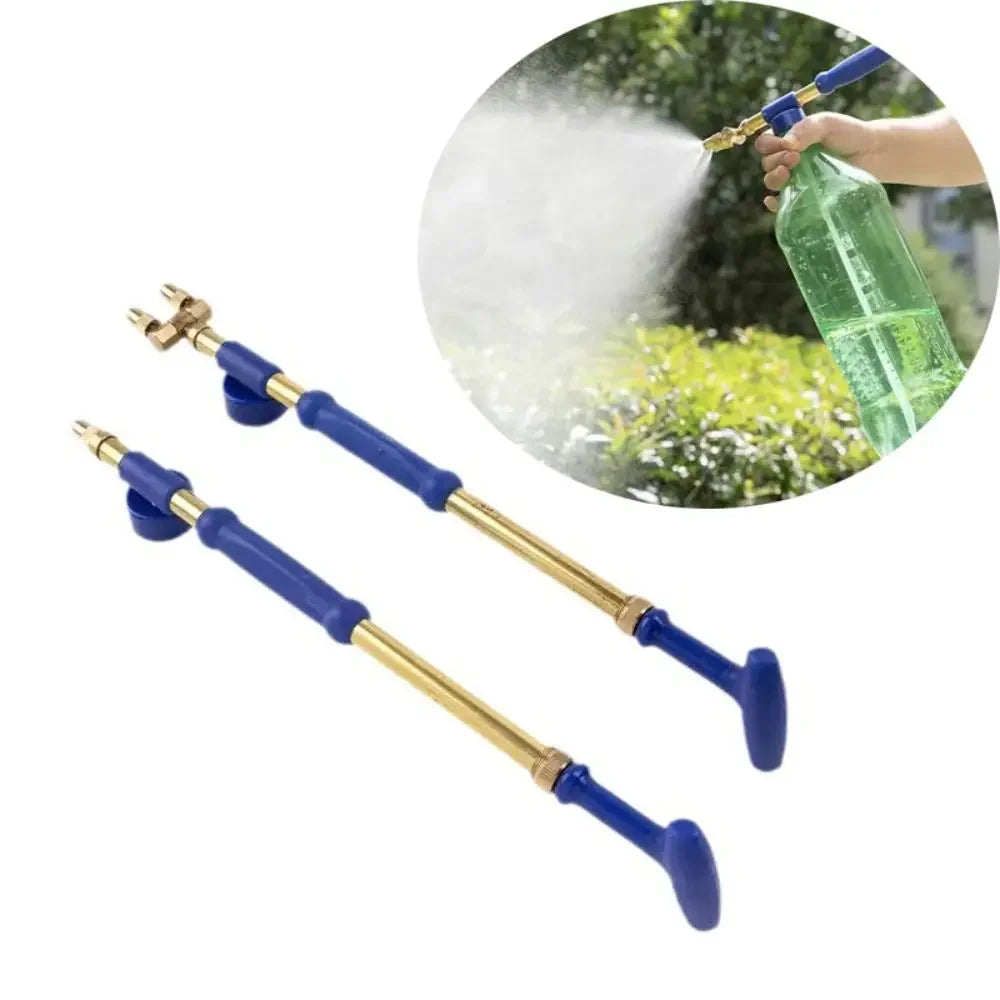 Portable Brass Atomizing Misting Nozzle Push-pull Single/double Head Water Nozzle High Pressure Universal Garden Sprayer Oasis Select