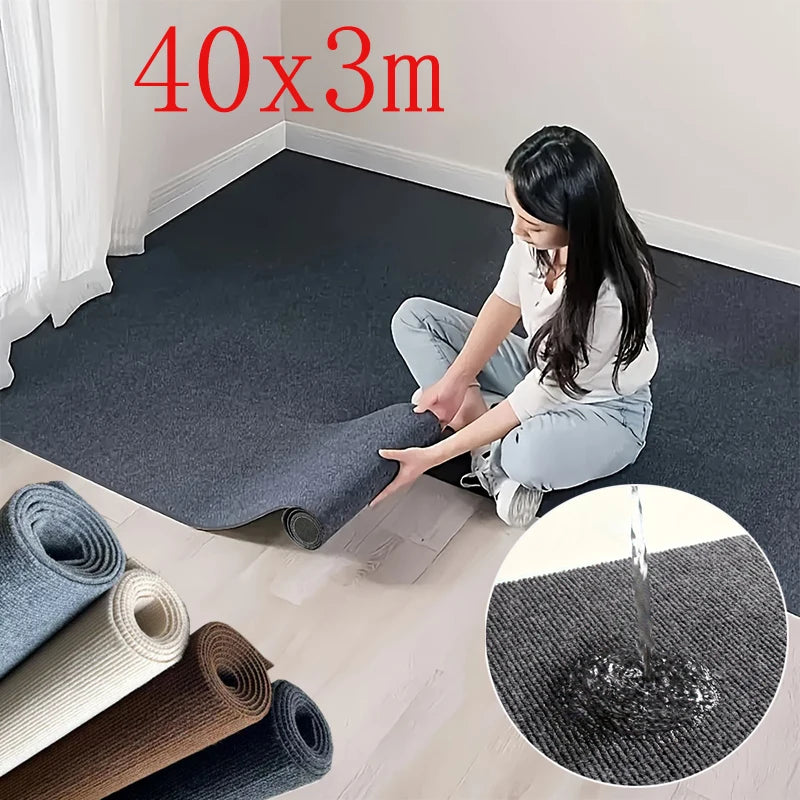 40cmX3m Kitchens Bedroom Rug Water Uptake Home Decor Self-adhesive Room Decoration Bathroom Rugs Solid Color Carpet Living Room Oasis Select