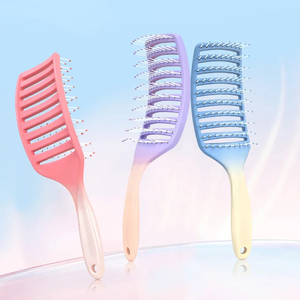 Hollow Out Hair Brush Scalp Massage Combs Hair Styling Detangler Fast Blow Drying Detangling Tool Wet Dry Curly Hair Oasis Select