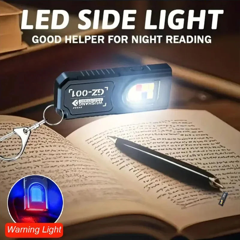 Mini LED Keychain Flashlight 550LM Type-C Rechargeable Magnetic Torch