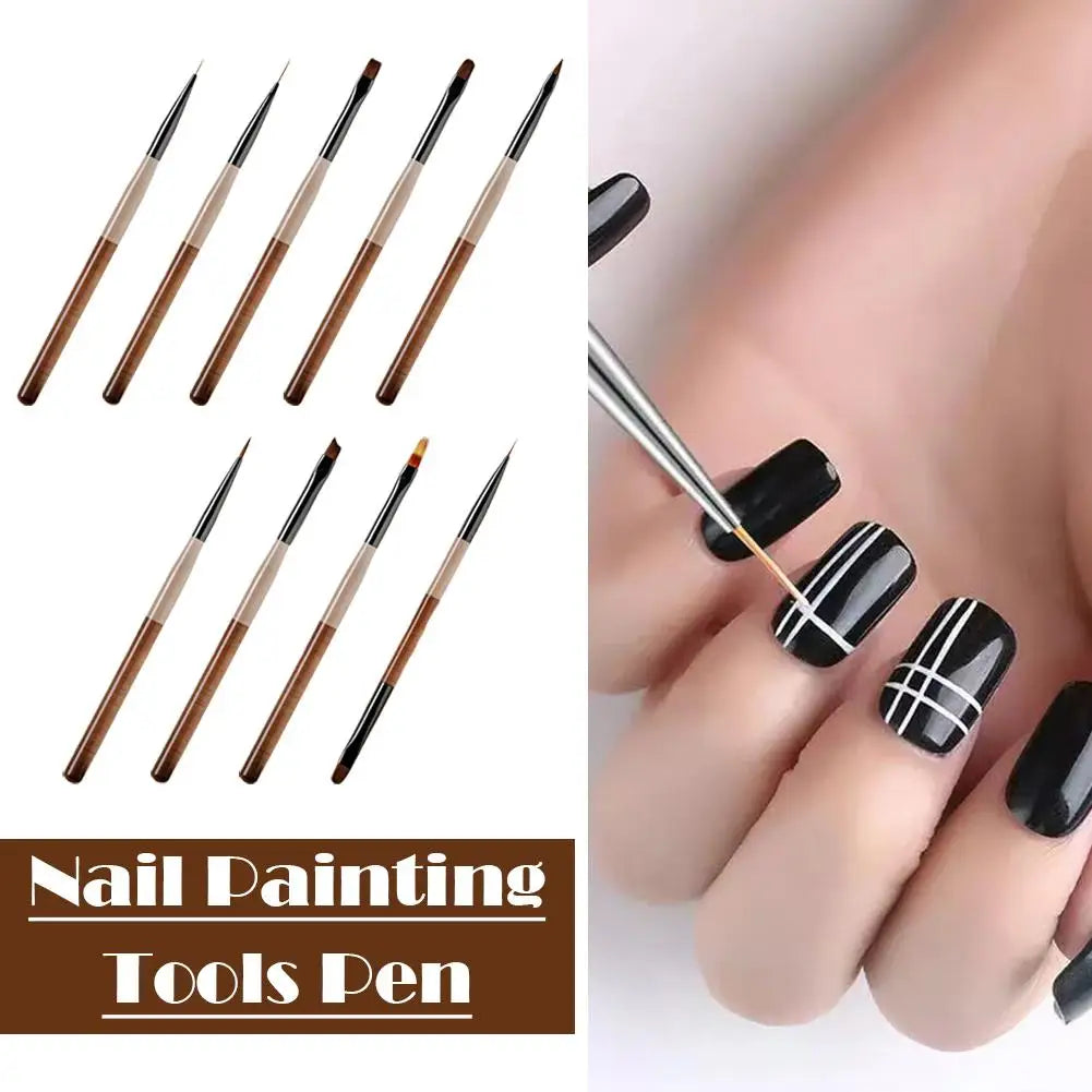 Fine Detail Nail Art Brush Set – Acrylic UV Gel & Dotting Tool Nail Art Brush Set Oasis Select