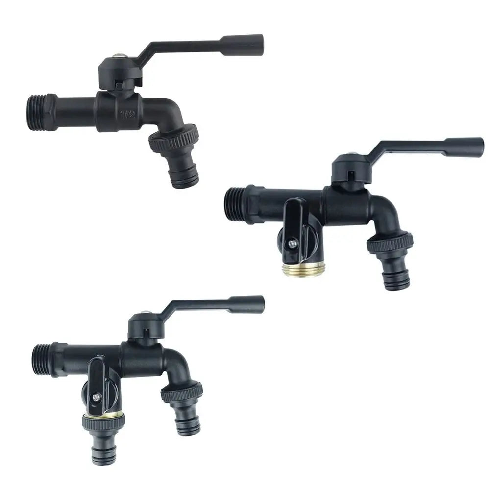 Durable All Copper Tap Water Faucet 4/6/8 Points Garden Irrigation Valve Switch One Into One Out Thread Sink Tap Garden Watering Oasis Select