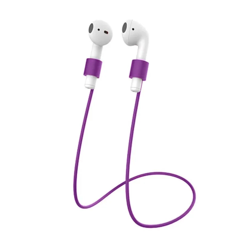 1/3pcs Silicone Strap Magnetic Anti-Lost Rope Bluetooth TWS Earphone Anti Lost Strap For Airpods 1/2/3 Gen Lenovo Earbuds Cord Oasis Select 1pcs Purple No Magnetic
