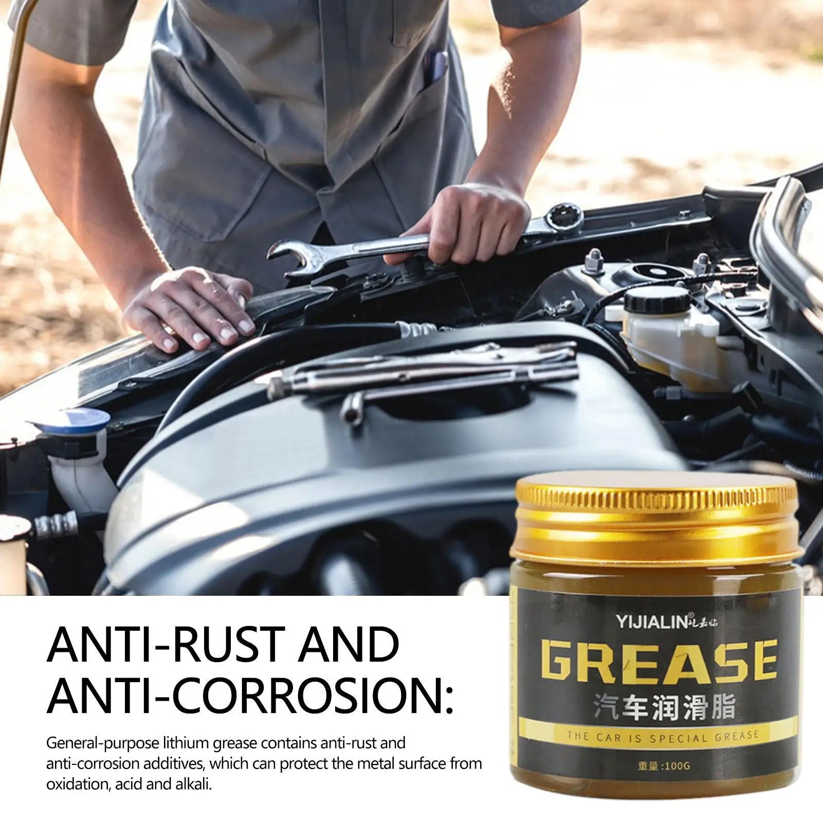 Grease 100g Wheel Bearing Grease Multi-Purpose Lubricant Marine Wheel Bearing Grease For Mechanical Chain Gears Car Care Oasis Select