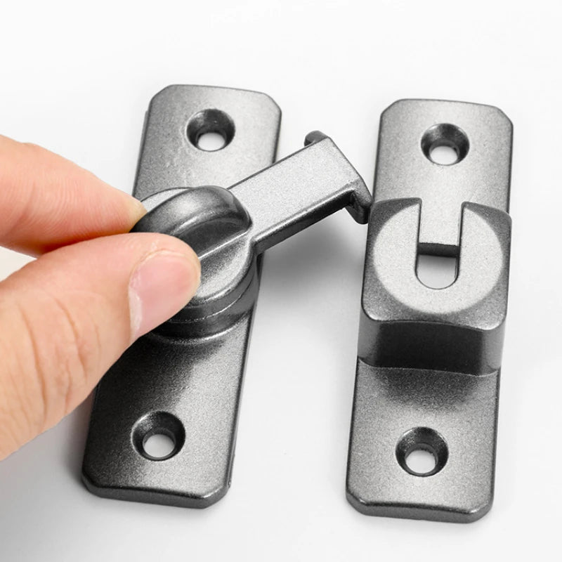 90/180 Degree Flip Door Lock Home Security Sliding Door Latch Small Gate Latches Hardware Anti-theft Lock Zinc Alloy Door Bolts Oasis Select