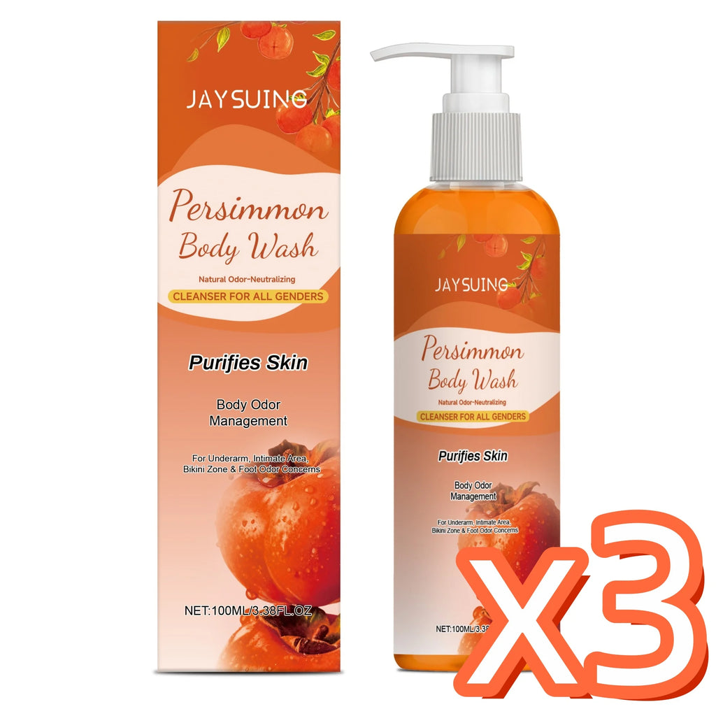 Persimmon Shower Gel Gentle Cleansing Deodorizing Exfoliating Maintain Skin Comfort Long Lasting Oil Control Fragrant Body Wash Oasis Select 100ml boxed x 3pcs Moisturizing