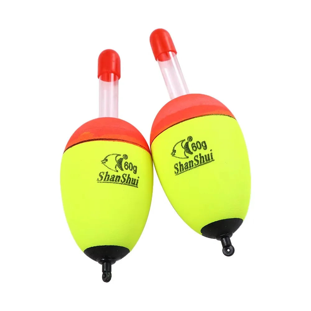 2/4/8Pcs EVA Float Fish Bait Luminous Rock Fishing Sea Fishing Foam Float Float Light Stick Fishing Float Fishing Bobber Oasis Select yellow 60g 2pcs