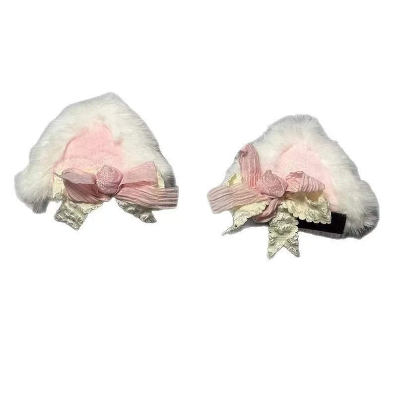 Motorcycle helmet decoration accessories Cat's ears (Steamed cat-ear shaped bread) quick release Velcro Oasis Select