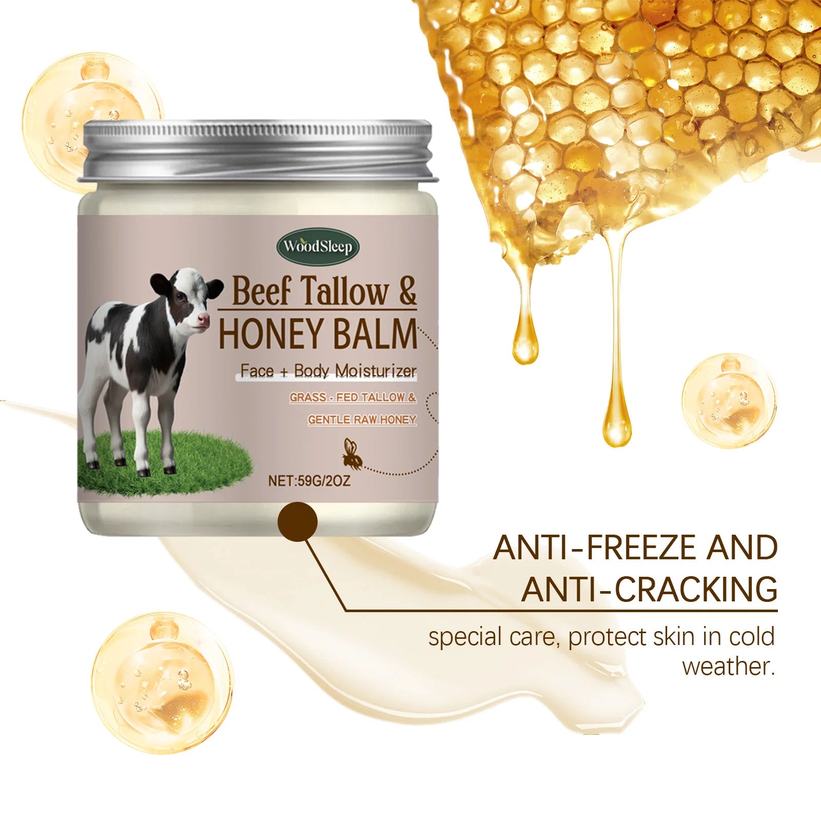 Crude Shea Butter Cream Deep Moisturizing Nourishing Multi Purpose for Extremely Dry Skin Face Hand Body Skin Whitening Care Oasis Select