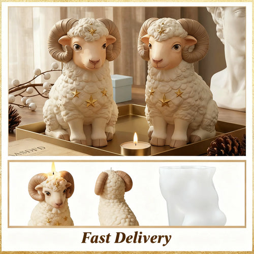 3D Lamb Silicone Mold – Candle, Soap, Resin & Wax DIY Crafting Silicone Craft Mold Oasis Select