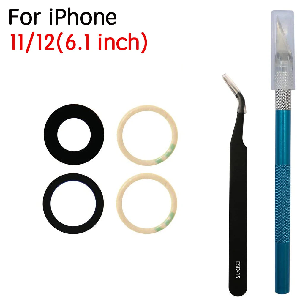 iPhone Back Camera Glass Lens Replacement + 3M Sticker & Tools