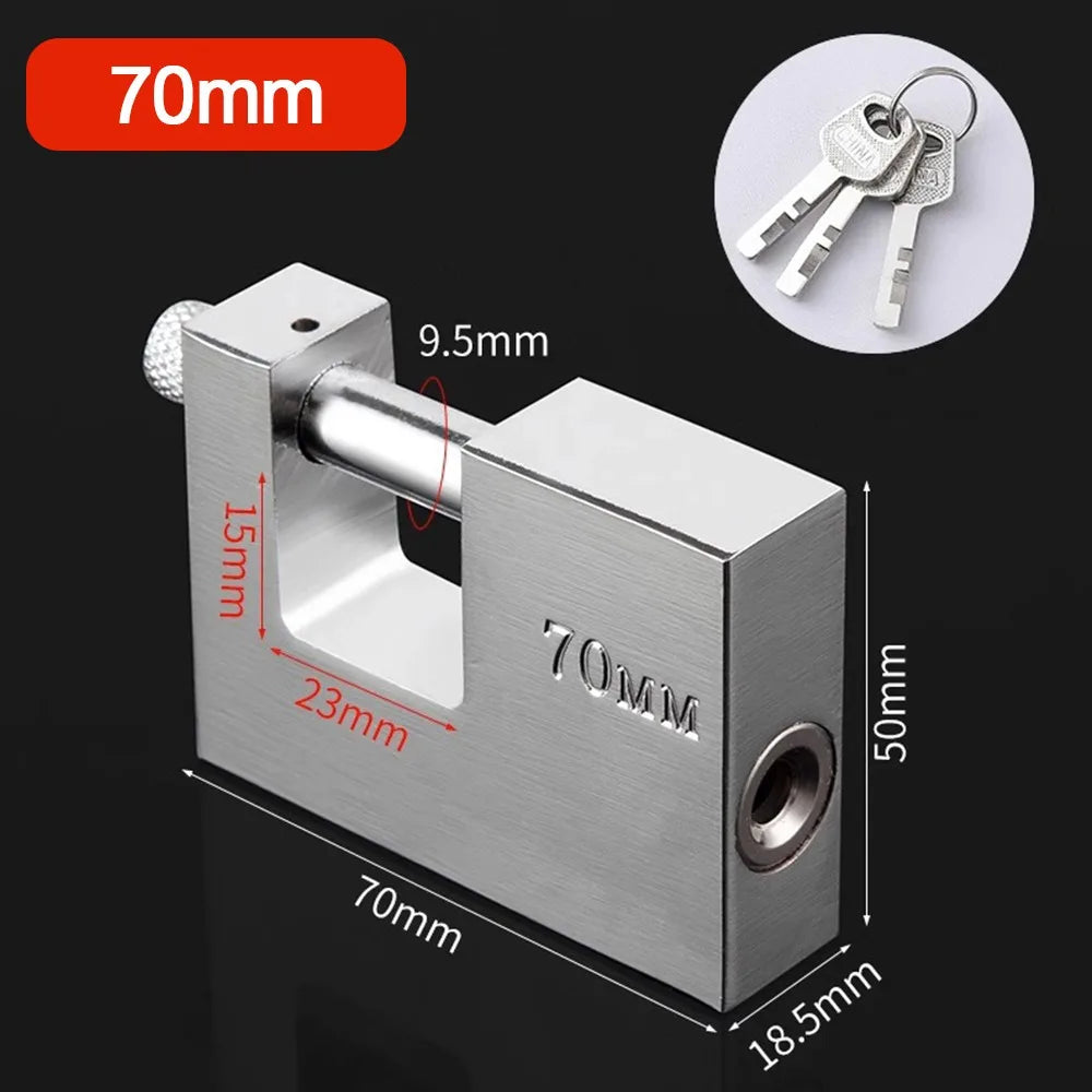 Useful Stainless Steel Heavy Duty Padlocks Anti-cut With Keys Anti-theft Lock Security Safety Lockpick Set Oasis Select 70mm