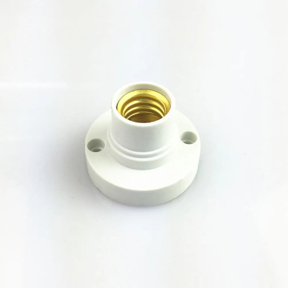 E14 Edison Lamp Holder Light Bulb Screw Socket Conversion Lampholders Surface Fixing Base Holder Oasis Select white