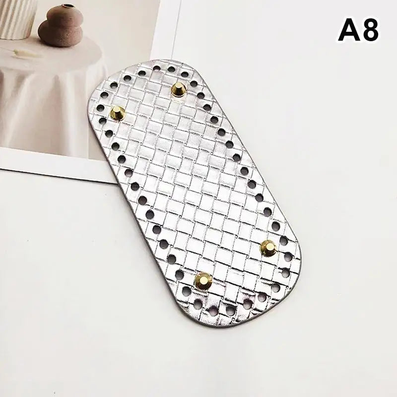 Woven Leather Bag Base 18x8cm | DIY Crochet Purse Bottom Leather Bag Base Oasis Select A8