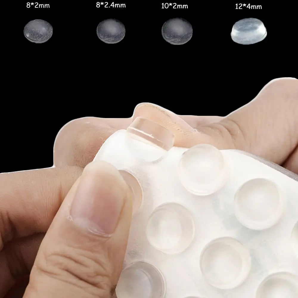 50/64/80/100PCS Silicone Furniture Door Bumper Cushions Transparent Buffer Pads Anti-slip Self-adhesive Collision Cushion Oasis Select