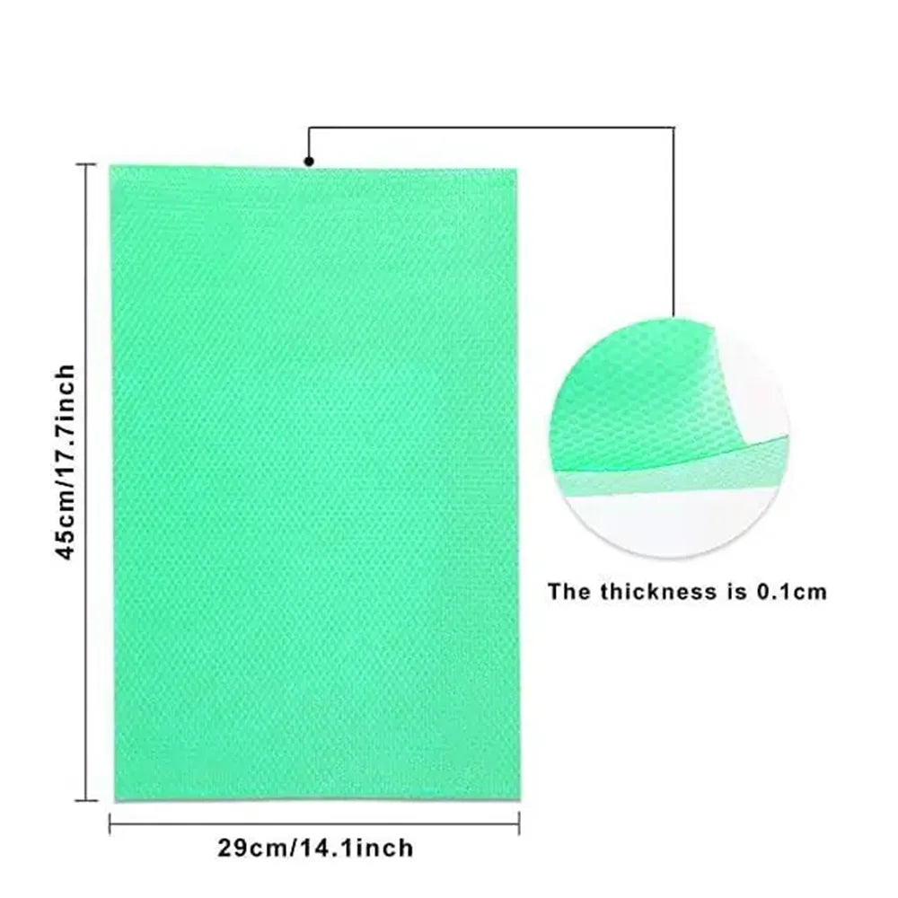 4pcs Refrigerator Liners, MayNest Washable Mats Covers Pads, Home Kitchen Gadgets Accessories Organization for Top Freezer Glass Oasis Select 4pcs GREEN L