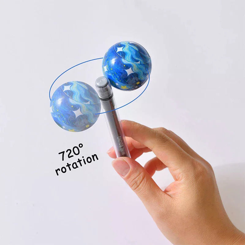  Planet Themed Pen Rotating Magnetic Ballpoint Pen Stress Relief Writing Tool Levitating Floating Needle Tip Pen For Exams Gift Oasis Select