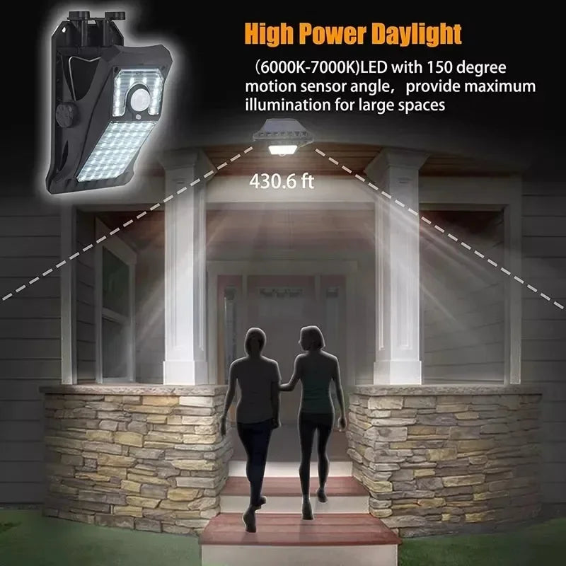 Outdoor LED Solar Motion Sensor Light High Brightness Waterproof 3 Modes Garden Courtyard Wall Light Outdoor Camping Light Oasis Select