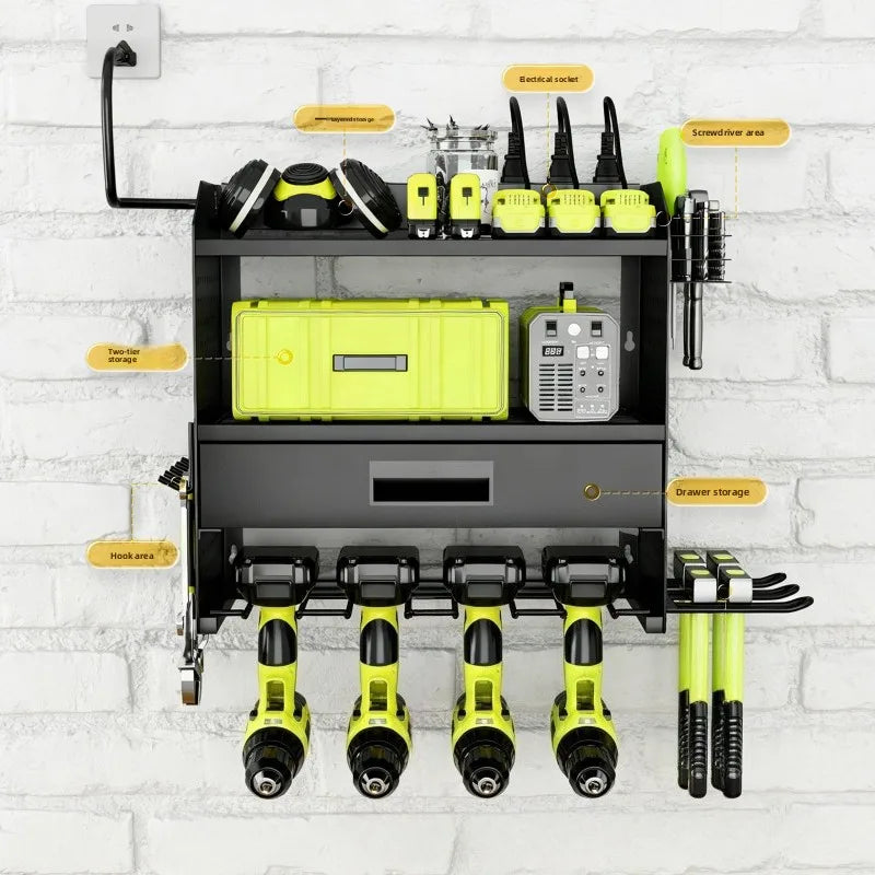 Drill Screwdriver Tool Storage Rack Wrench Pliers Hole Plate Finishing Rack Wall Tool Storage Rack Oasis Select