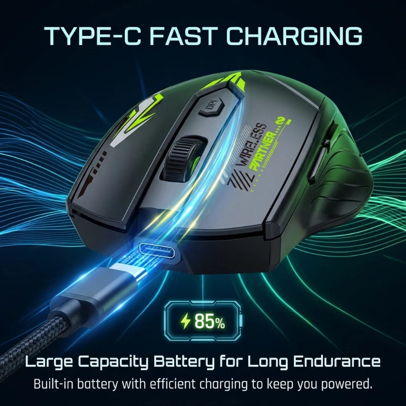 Bluetooth 5.4 Mouse Dual-Mode 2.4G Wireless Mouse 6 Buttons Gaming Mouse Office Silent Mice Rechargeable Mouse For PC Laptop Oasis Select