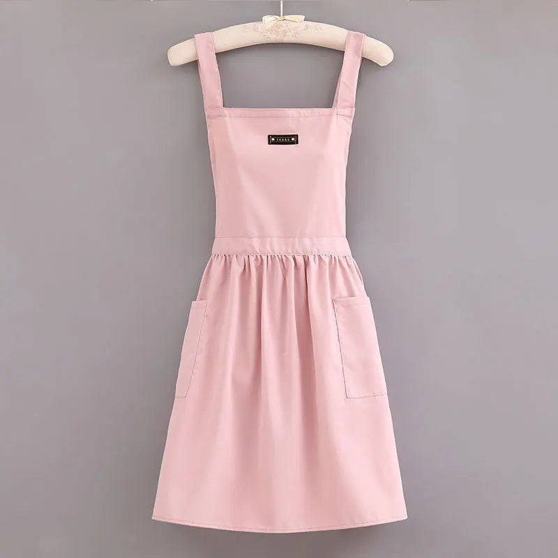 Soft Cotton Kitchen Cooking Apron With Cross Back For Cooking Catering Work Commercial Restaurant The Size Can Be Customized Oasis Select Pink