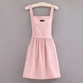 Soft Cotton Kitchen Cooking Apron With Cross Back For Cooking Catering Work Commercial Restaurant The Size Can Be Customized Oasis Select Pink