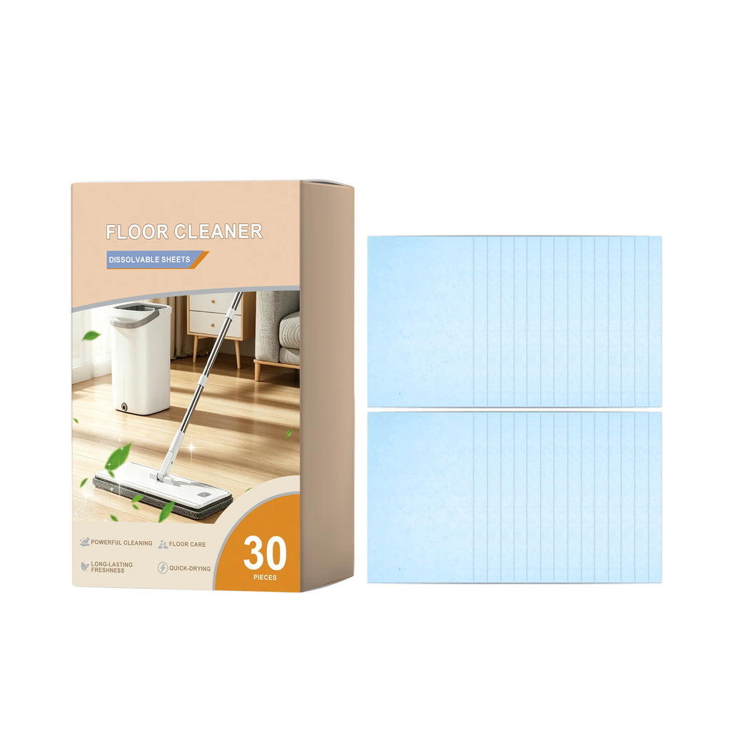 Floor Dissolvable Cleaning Sheets Deep Stain Removal Quick Dry Restore Gloss for Tile Hardwood Household Floor Cleaner Sheets Oasis Select 30pcs boxed