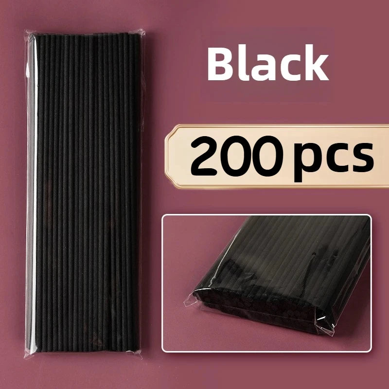 100/200pcs Aromatherapy Sticks, Diffuser Sticks, Black Pink Fragrance Diffusing Strips, Long-lasting, for Indoor Use in Bathroom Oasis Select black 200pcs