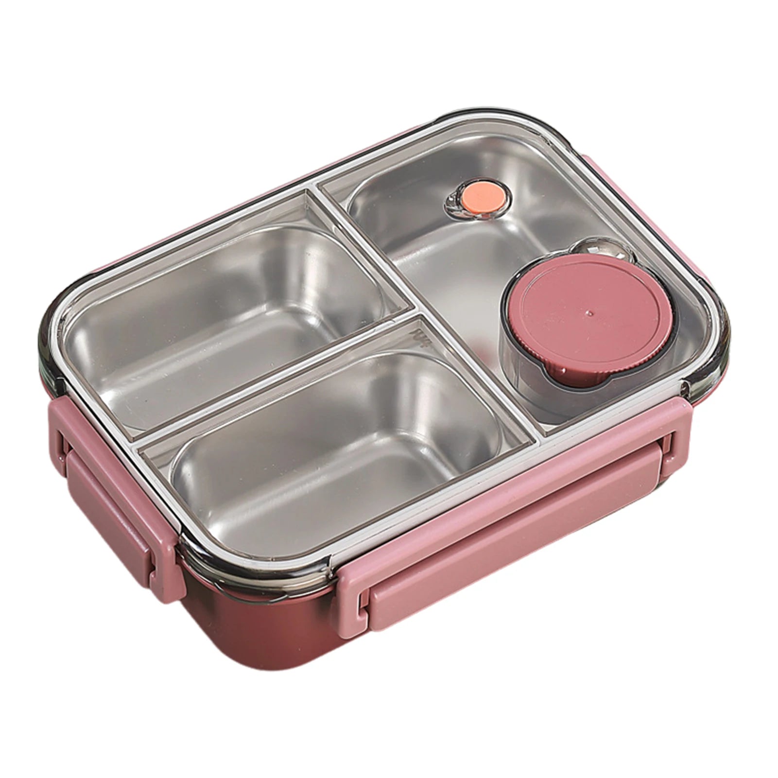 3-Compartment Insulated Stainless Steel Bento Lunch Box