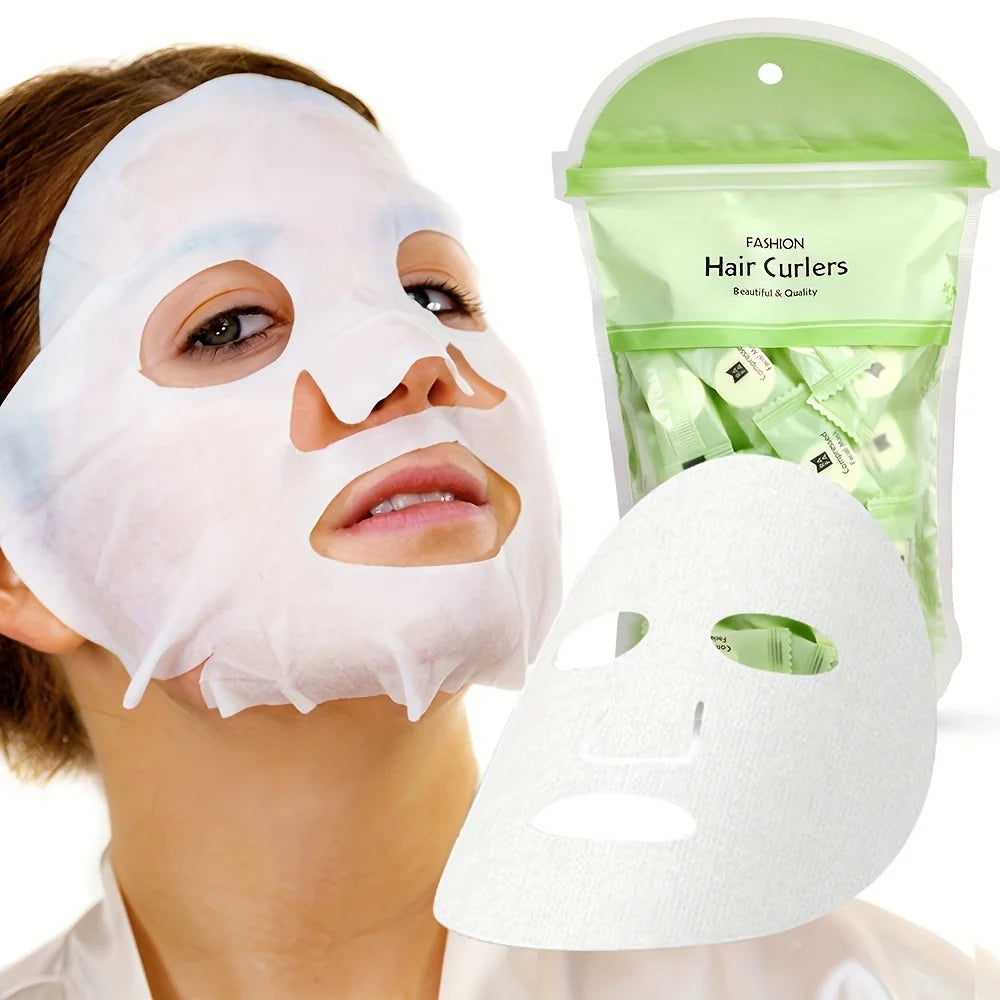 50pcs Compression Facial Mask Paper, Non-woven Moisturizing Wet Compress Mask, Disposable Compressed Mask. Oasis Select