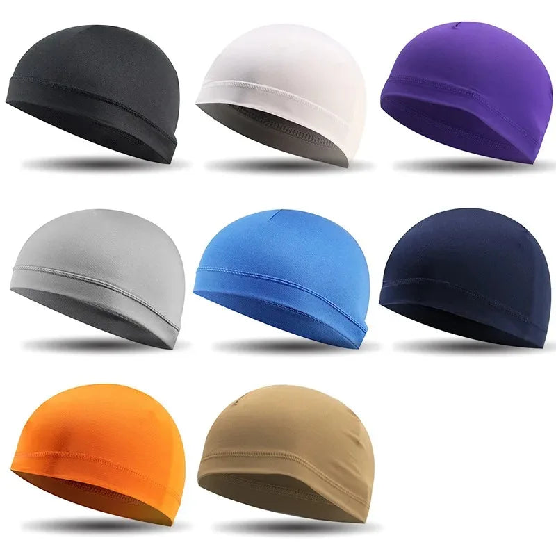 1/2pcs Quick Dry Helmet Cycling Cap Anti-UV Anti-Sweat Sports Hat Motorcycle Bike Riding Bicycle Cycling Hat Unisex Inner Cap Oasis Select
