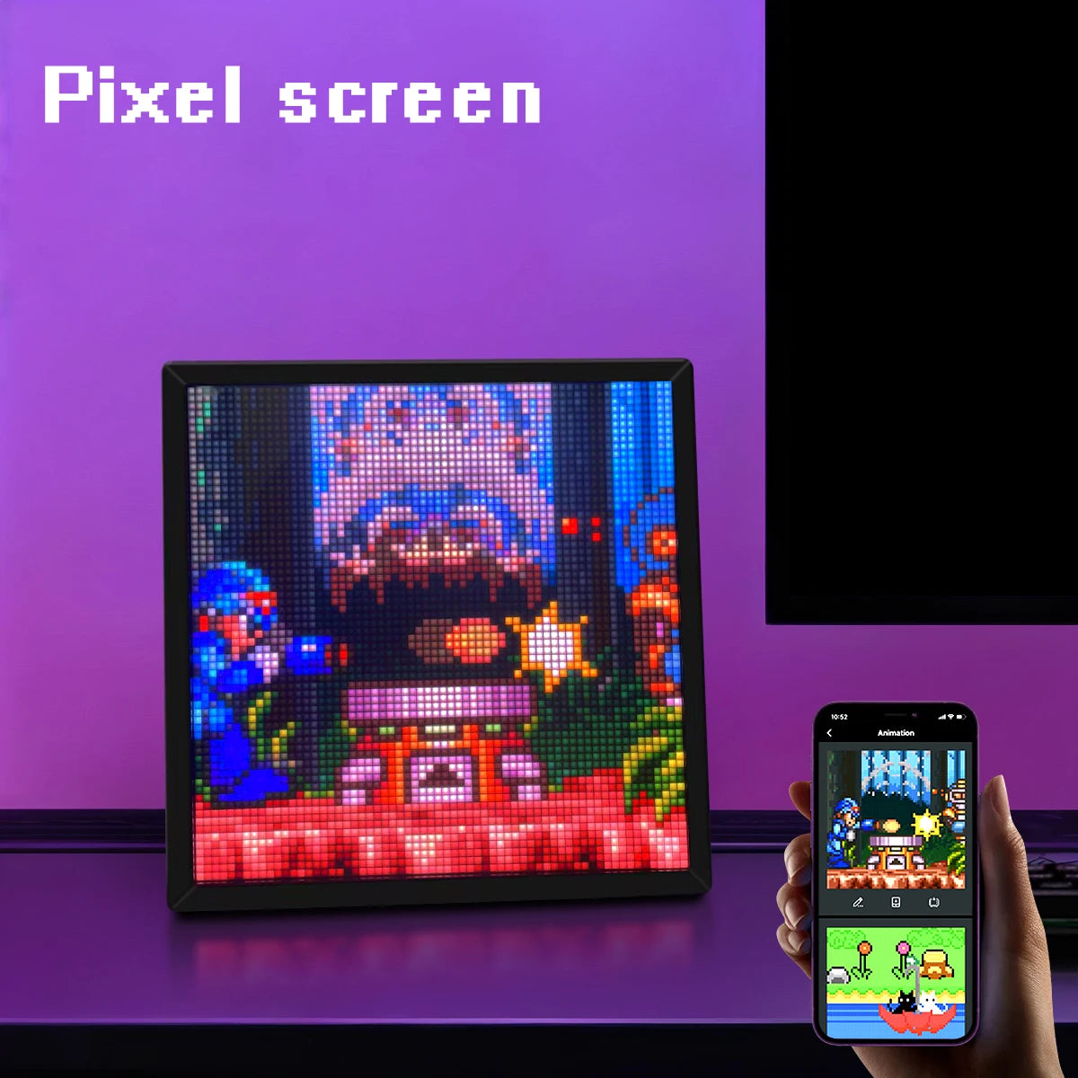 Programmable Pixel Art Display Bluetooth APP Control Creative Pixel Screen 32x32 Advertising Light 5V USB RGB LED Matrix Panel Oasis Select