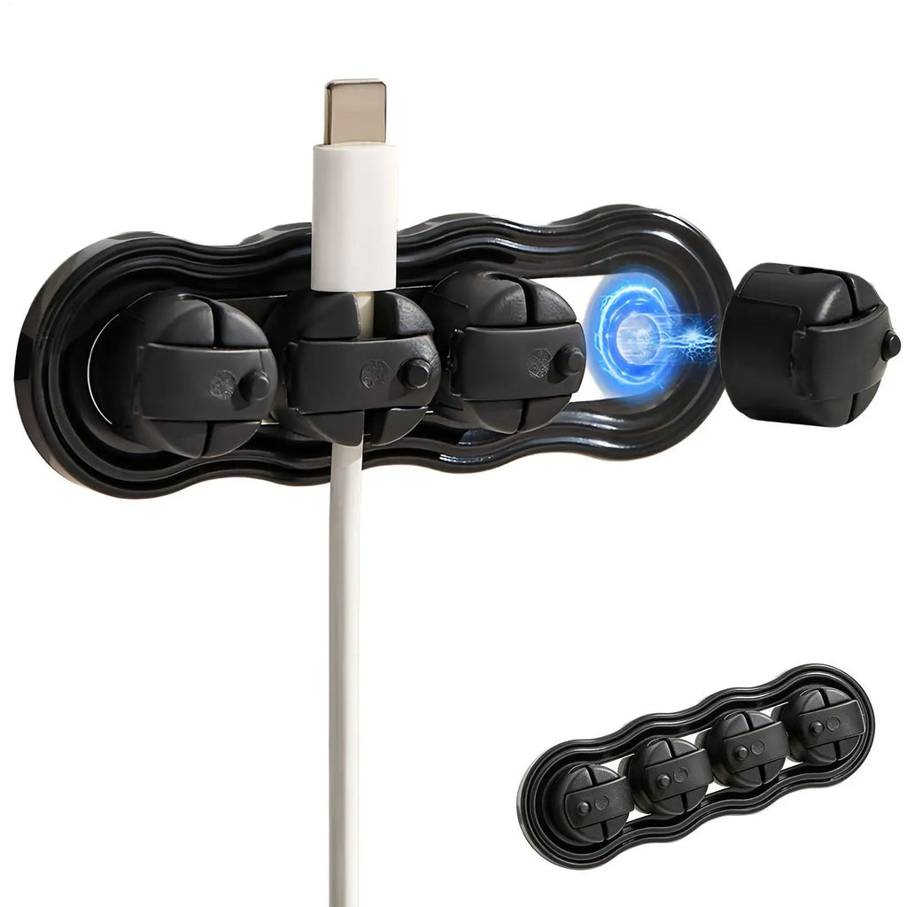 Multifunction Portable Magnetic Cable Clips Adjustable Cord Holder Cabled Management Cables Smooth Wire Keeper Organizer Holders Oasis Select