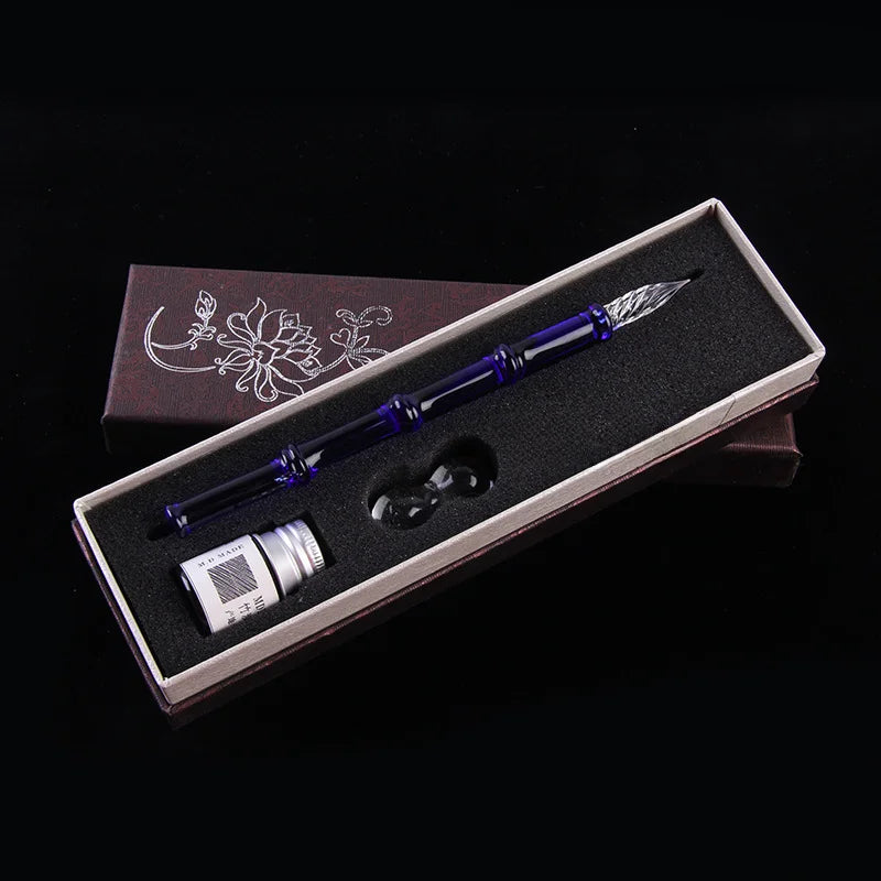 Bamboo Glass Dip Pen Art Color Ink Dip Glass Pen Signature Pen Oasis Select 3