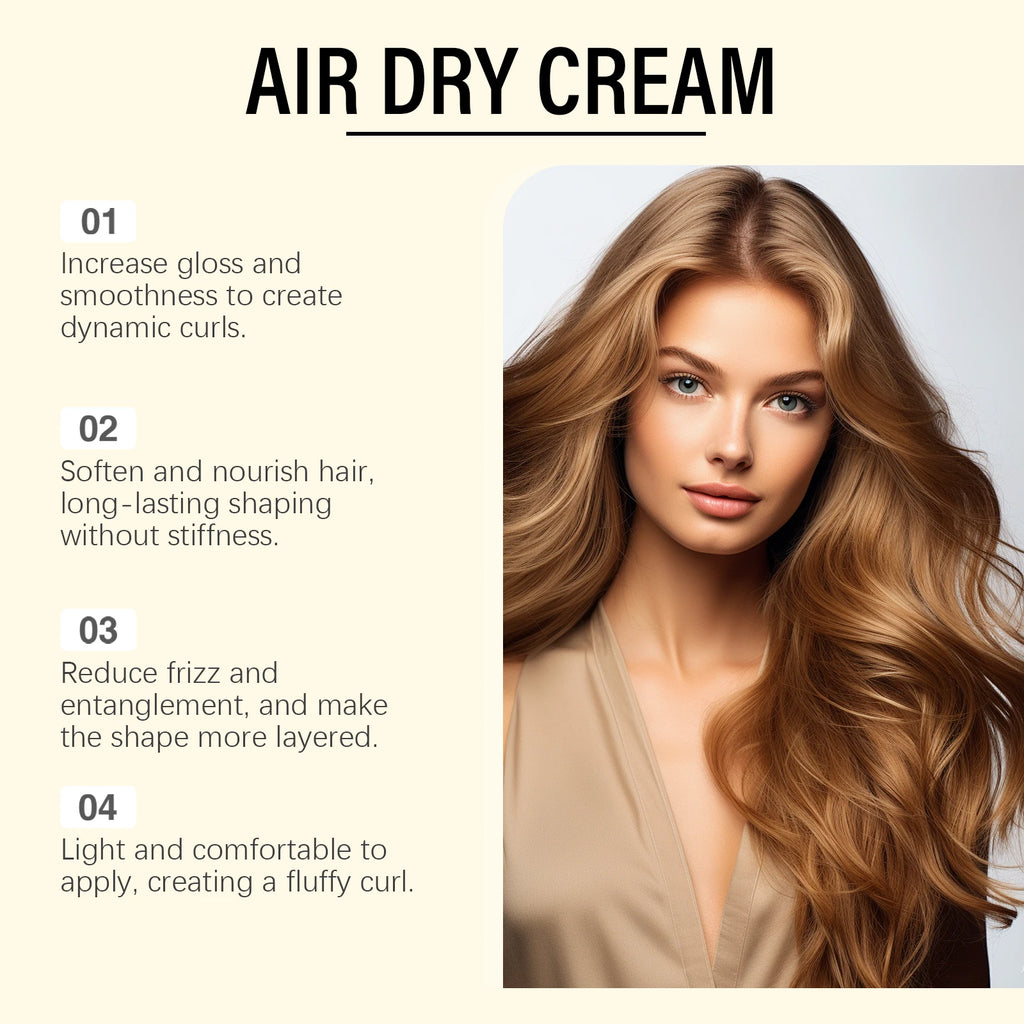 Hair Cream for Curly Hair Smoothing Air Dry Cream Keep Hair Fluffy Increase Elasticity Lasting Shaping Reduce Frizzy Hair Care Oasis Select