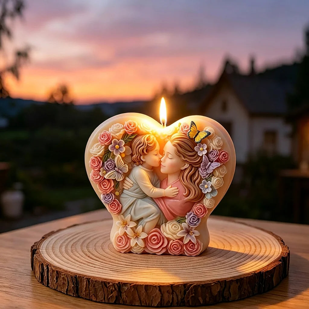 Heart-shaped Mother And Child Silicone Mold for DIY Aromatherapy Candle Resin Diffuser Gypsum Crafts Oasis Select
