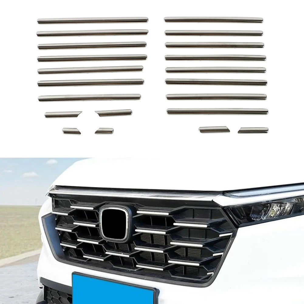 Protect Your Car's Front with Scratch proof Stainless Steel Grille Decoration Cover Trims for Honda For CRV 2023 2024 Oasis Select