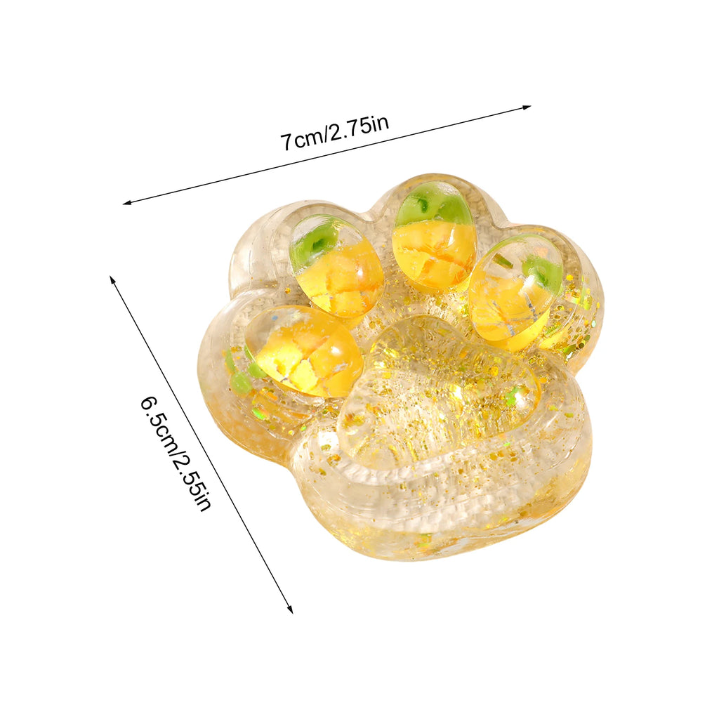 Squeeze Paw Toy 1PC Cat Paw Pinch Toy Stress Relief Soft Fidget Toy Relax Squeeze Toy Slow Rebound Stress Relief Cat Claw Toy Oasis Select Yellow 1PC
