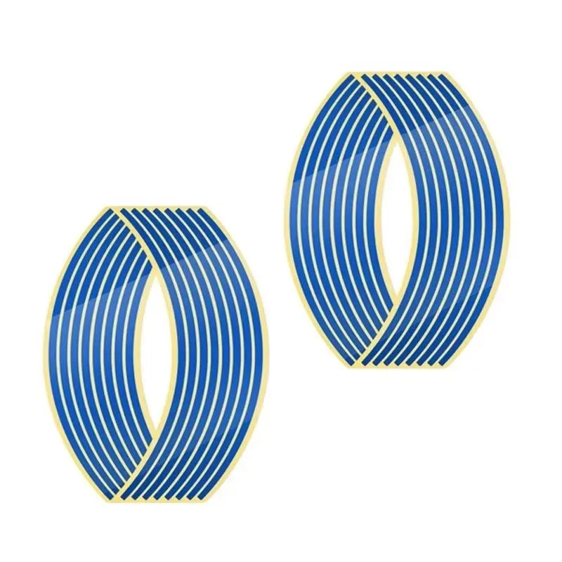 1/2/3set Wheel Sticker Reflective Rim Stripe Tape Bike Motorcycle Stickers For Honda For Kawasaki Z750 Z800 For YAMAHA MT07 MT09 Oasis Select Blue-2set