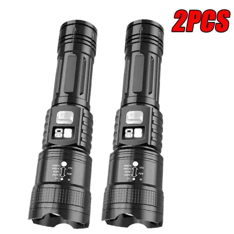 Rechargeable LED Flashlight – Zoomable Waterproof Tactical Torch