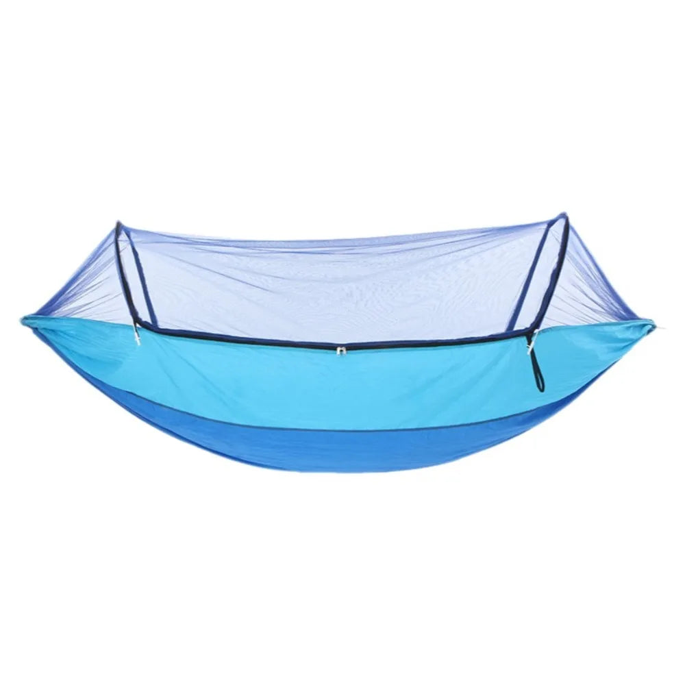 Anti-Mosquito Mosquito Net Hammock Ultra-Light Breathable Portable Hammock Anti-Rollover Swing Design Camping Hammock Adult Use Oasis Select Blue