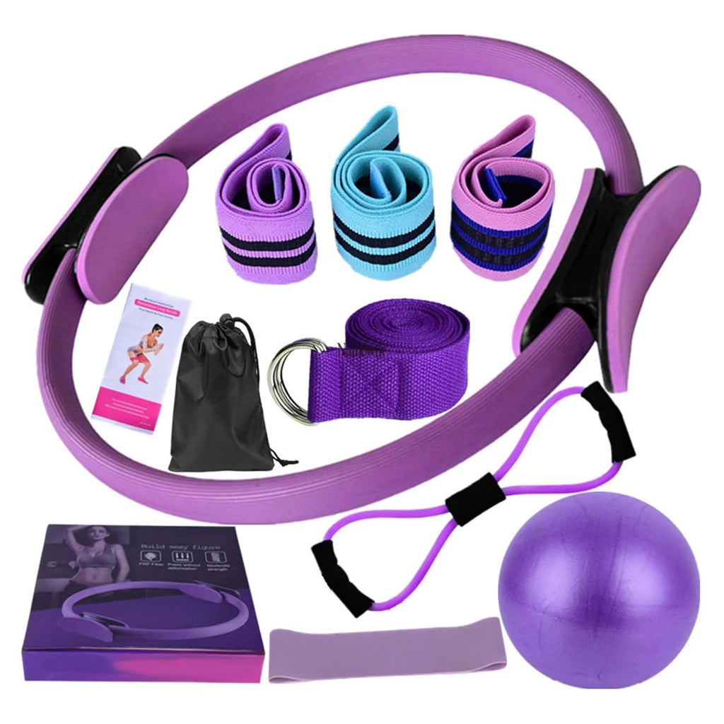 11-Piece Yoga & Pilates Set – Rings, Ball & Resistance Bands