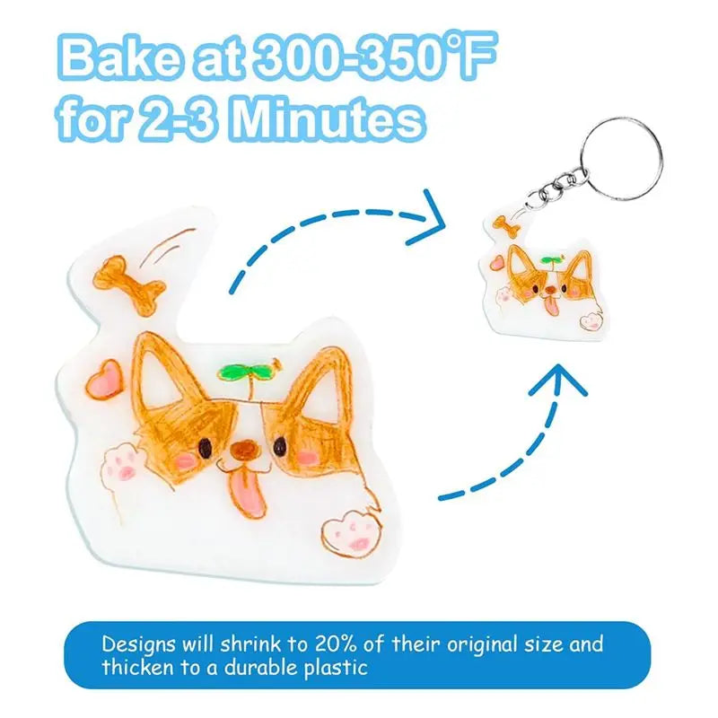 LIKE WISH Shrink Plastic Art Sheets, DIY Set For Keychains, Jewelry Making - Creative Crafts For Mother’S Day Oasis Select