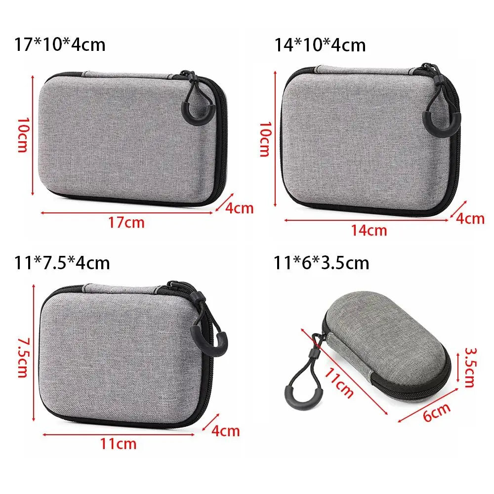 1Pc EVA Storage Bag Earphone/Phone/Charging Cable Pouch Carrying Bag Mini Zipper Earphone Case Portable Digital Accessories Oasis Select