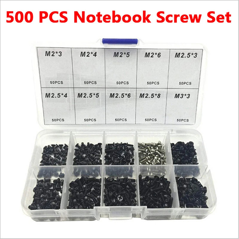 500pcs laptop computer screws set universal screw m2 m2.3 m3 Oasis Select