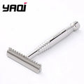 2026 YAQI High Quality Romulus Open Comb Polished 316 stainless Steel AC Blade Single-edged Mens Shaving Safety Razor For Men