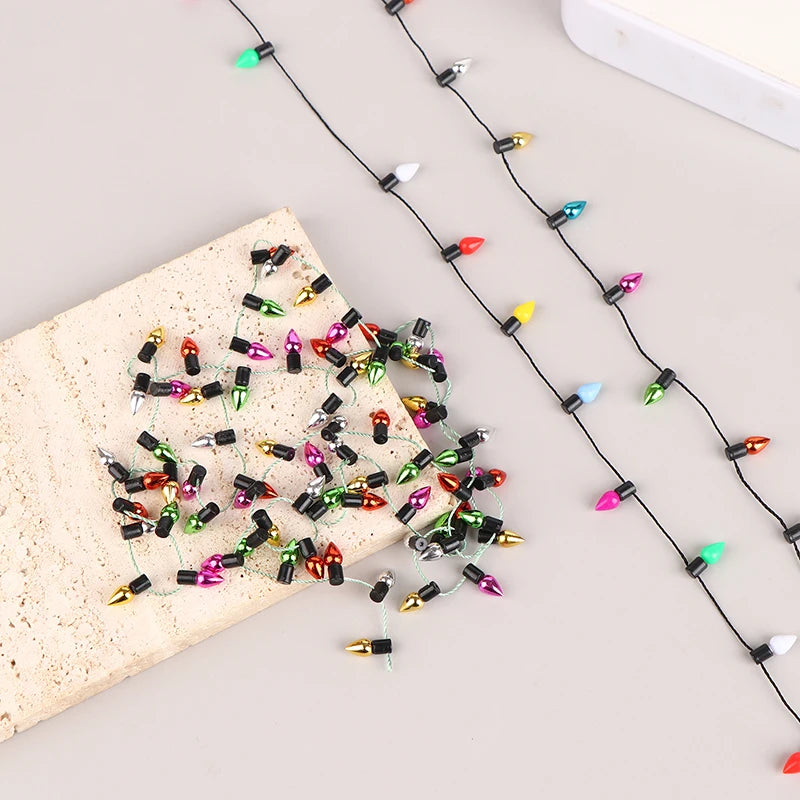 One Or 2pcs 1m Dollhouse String Lights Mini Furniture Accessories Fake Lights String Christmas Party Decoration Oasis Select